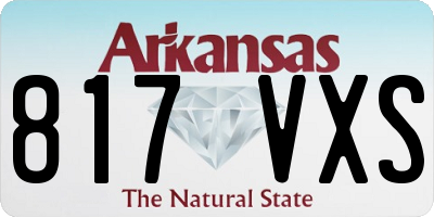 AR license plate 817VXS