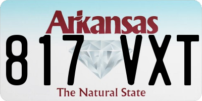 AR license plate 817VXT