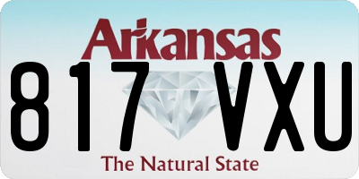 AR license plate 817VXU