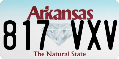 AR license plate 817VXV