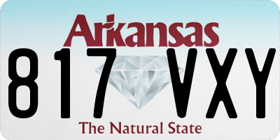 AR license plate 817VXY