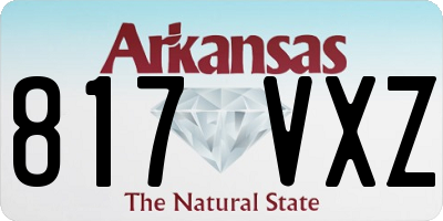 AR license plate 817VXZ