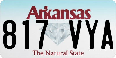 AR license plate 817VYA
