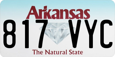 AR license plate 817VYC