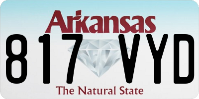AR license plate 817VYD