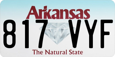 AR license plate 817VYF
