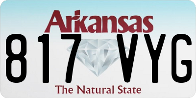 AR license plate 817VYG