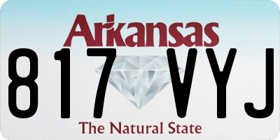 AR license plate 817VYJ