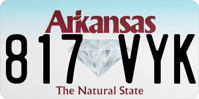 AR license plate 817VYK