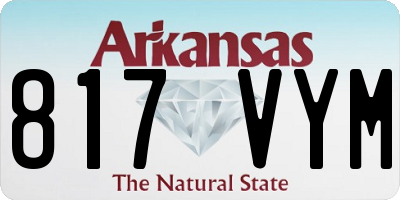 AR license plate 817VYM