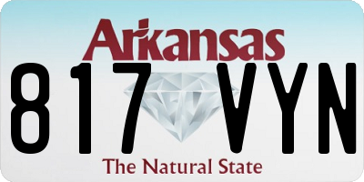 AR license plate 817VYN
