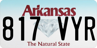 AR license plate 817VYR