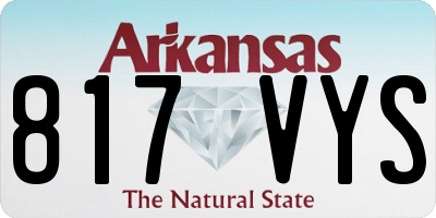 AR license plate 817VYS