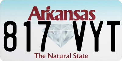 AR license plate 817VYT
