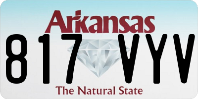 AR license plate 817VYV