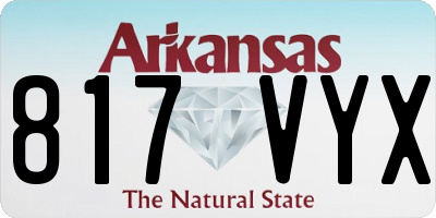 AR license plate 817VYX