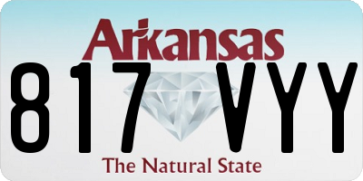 AR license plate 817VYY