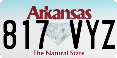 AR license plate 817VYZ