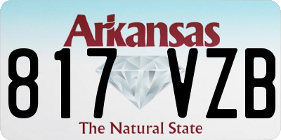 AR license plate 817VZB