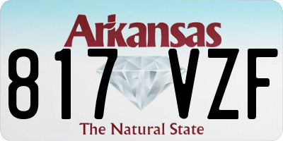 AR license plate 817VZF