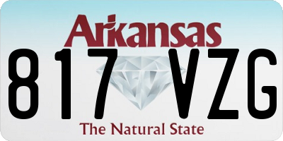AR license plate 817VZG