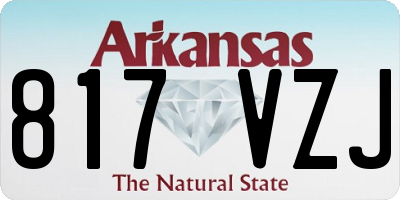AR license plate 817VZJ