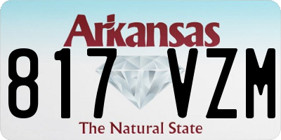 AR license plate 817VZM
