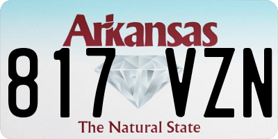AR license plate 817VZN