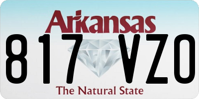 AR license plate 817VZO