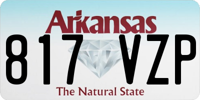 AR license plate 817VZP