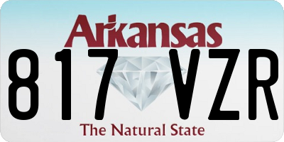 AR license plate 817VZR