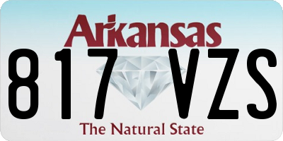 AR license plate 817VZS