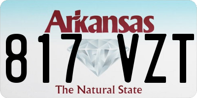 AR license plate 817VZT