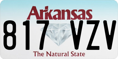 AR license plate 817VZV