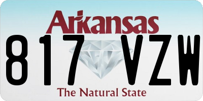 AR license plate 817VZW