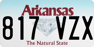 AR license plate 817VZX