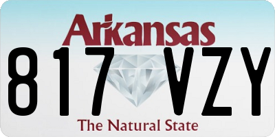 AR license plate 817VZY