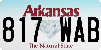 AR license plate 817WAB