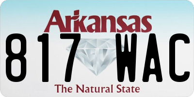 AR license plate 817WAC