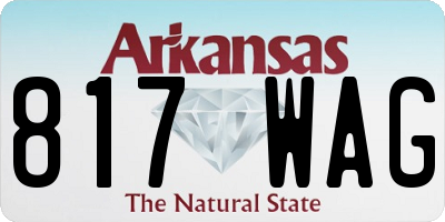 AR license plate 817WAG