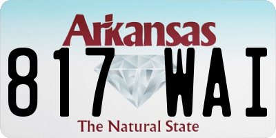 AR license plate 817WAI