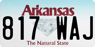 AR license plate 817WAJ