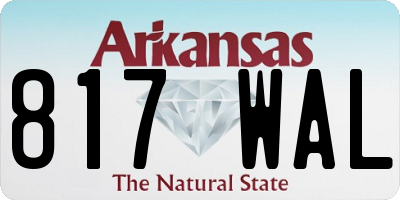 AR license plate 817WAL