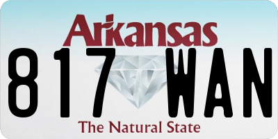 AR license plate 817WAN