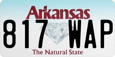 AR license plate 817WAP