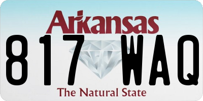 AR license plate 817WAQ