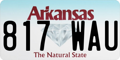 AR license plate 817WAU