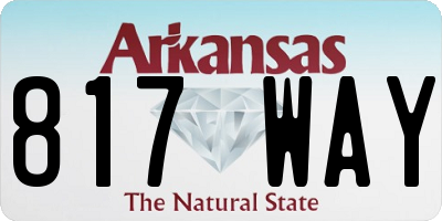 AR license plate 817WAY