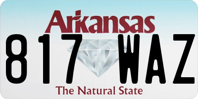 AR license plate 817WAZ