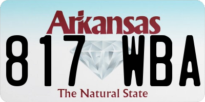 AR license plate 817WBA